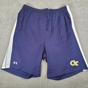 Under Armour Vitnage Georgia Tech GT Navy Blue Shorts Mens XL Drawstring‎